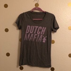 Women’s gray Dutch Bros Mafia Scoop neck T-shirt